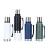 Tetera aislada transfronteriza, tetera de agua caliente de acero inoxidable 304, tetera portátil de gran capacidad para uso en exteriores y en casa, taza aislada para exteriores