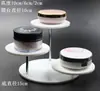 Soporte de exhibición de escalera acrílico transparente desmontable para cosméticos, aceites esenciales, lápiz labial y exhibición de modelos de bolsos