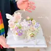 Decoración de Cupcake de Flores para el Día de la Madre 2026 Piscina de los Deseos Adorno de Ángel Hermoso Ramo de Mariposas Tarjeta Insertada