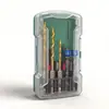 Conjunto de Brocas para Parafusadeira Elétrica, 10 Peças Brocas Helicoidais com Haste Hexagonal, Brocas Magnéticas Resistentes a Impacto, Soquetes Magnéticos
