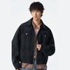 Chaqueta Retro Americana Desgastada para Hombre, Diseño Moderno y Elegante, Moda Nicho para Parejas, Corte Holgado, Chaqueta de Cuero con Cuello Solapa