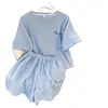 Roupas de Corrida Conjunto Esportivo Feminino 2024 Chegada de Verão Elegante Solto Manga Curta Shorts Moda Casual Conjunto de Duas Peças