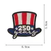 Novo Patch Bordado Exclusivo Transfronteiriço do 250º Aniversário com Motivos do Sino da Liberdade e da Estátua da Liberdade, Patch de Tecido com Elementos da Bandeira Americana