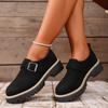 Outono de 2025 Novos Sapatos Pequenos de Couro Retrô Salto Grosso Sapatos de Salto Único Venda Direta da Fábrica Comércio Exterior Transfronteiriço Sapatos Femininos Atacado Modelos Personalizados
