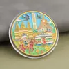 Monedas conmemorativas de ciudades, recuerdos turísticos, monedas coloridas en relieve con paisajes arquitectónicos de Beijing, Shanghái y Nanjing, monedas conmemorativas coleccionables