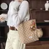Bolso Tote de Ante con Lunares Estilo Coreano Perezoso para Mujer Retro Otoño/Invierno Versátil Gran Capacidad Ligero para el Trabajo Bolso de un Solo Hombro