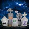 Adornos Decorativos Luminosos Inflables de Fantasma, Lápida, Calavera de Halloween de 2.4m para Fiesta de Terror en el Patio
