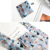 Bolsa cuadrada de tela de flores al por mayor bolsa de compras plegable de tela de poliéster publicidad supermercado almacenamiento portátil bolsa de fresa protección del medio ambiente