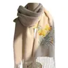Bufanda Nueva de Lana Bordada para Mujer en Otoño e Invierno Bufanda Roja de Cachemira Estilo Chino Regalo de Cumpleaños para Madres y Personas Mayores