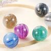 Cuentas Redondas Resina Cielo Estrellado Luminiscente Agujero Grande Sueltas Coloridas Galvanizadas Accesorios para Ropa DIY Accesorios para Joyería con Cuentas