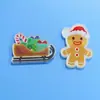 Imanes de nevera de dibujos animados acrílicos 2D hechos a medida, imanes de nevera magnéticos fuertes NFC creativos, personalización de regalo navideño