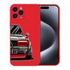Funda de Teléfono Móvil TPU Borde Recto Color Rojo para Apple 17 15Pro Max Pintura en Relieve de Coche de Carreras Se Puede Personalizar