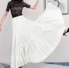 Diseño nicho irregular plisado A-line falda paraguas de gran vuelo cintura alta elástica falda francesa ropa de mujer de talla grande transfronteriza