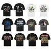Saint vintage Estilo Americano High Street Holgada Vtg Camiseta de Manga Corta para Hombre Camiseta Estampada Alfabeto Figura Camiseta Urbana