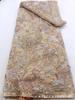 Nueva tela de organza bronceada con flocado bordado a láser, tela de encaje para vestido de moda retro Hanfu Cheongsam