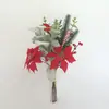 Amazon Más Vendido Transfronterizo Flor de Navidad Bola Electrochapada Ramo Navideño