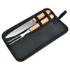 Juego de herramientas para barbacoa de acero inoxidable para exteriores de Amazon, con mango de madera, tenedor, pala y clip, juego combinado para barbacoa.