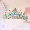 Popular Transfronteriza Europea y Americana Corona Grande de Novia Accesorios para Vestido de Boda Corona de Reina de Cristal Adorno para Fiesta de Cumpleaños Venta al por Mayor
