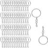Accesorios para joyería DIY transfronterizos llavero con cadena extendida anillo abierto anillo simple llavero colgante para bolso