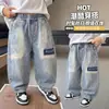 Pantalones vaqueros para niño para primavera y otoño 2026 nuevos pantalones infantiles de estilo coreano para bebé primavera casual modernos pantalones rectos