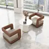 Sofá Individual Estilo Italiano, Lujo Ligero Moderno para Oficina, Recepción y Sala de Reuniones, Sofá, Mesa y Sillas para Zona de Ocio y Descanso