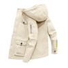 Chaqueta de Trabajo de Algodón Puro Talla Grande para Hombre Chaqueta de Primavera y Otoño Múltiples Bolsillos Moda para Hombres de Mediana Edad y Mayores Delgada Transfronteriza