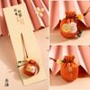 Festival de Mediados de Otoño Área Escénica Putuo Lingyin Mini Bolsita Aromática Redonda de Artemisa Llavero para Teléfono Móvil Bolsa de la Suerte