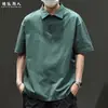 Camisa Polo de Algodón Puro Estilo Americano Camiseta de Manga Corta para Hombre Verano 2026 Nueva Holgada Tallas Grandes Ropa de Moda