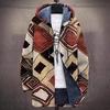 Otoño e invierno 2021 WJF Europa y Estados Unidos nuevo logotipo de coche creativo impresión digital 3D chaqueta con cuello abrigo para hombre