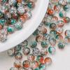 Cuentas de palomitas de maíz de vidrio agrietado de 10 mm, cuentas de vidrio pintadas, cuentas de joyería hechas a mano, accesorios de joyería antiguos de bricolaje al por mayor