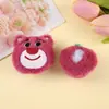 Nuevos Accesorios de Joyería de Oso Fresa de Dibujos Animados Animal Relleno de Algodón Ropa Broche Accesorios Colgante DIY Flores de Mano