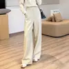 ¡Pantalones casuales con un ambiente relajado y casual! Pantalones de trabajo de pierna ancha, transpirables, ligeros, sencillos, de algodón Tencel lavado para mujer
