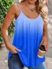 Ropa para Mujer de Tallas Grandes Transfronteriza Europea y Americana Estilo Degradado Tirantes Finos Camisola Fruncida Producto Nuevo 2026 Venta Caliente Transfronteriza