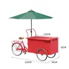 Triciclo de Promoción Comercial Puesto Celebridad de Internet Botanas Comida Carrito de Calle Puesto de Mercado Nocturno Coche Comedor Móvil