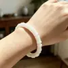 Pulsera de Juntas de Bambú Estilo Antiguo, Jade Blanco Antideslustre, Aventurina, Pulsera de Jade de Alta Calidad para Jugar y Manipular, Joyería Transfronteriza Transmitida en Vivo