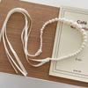 Collar de perlas de hadas de doble uso, banda para el cabello, cinta para el cabello para mujer, cadena para clavícula, elegante, popular en Internet, nueva banda para el cabello de verano, tocado