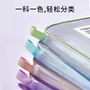 Bolsa clasificadora de temas en forma de L, bolsa de archivo transparente de apertura grande, bolso de malla con cremallera para libros y exámenes