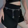 Nova Corrente de Cintura 2026 para Mulheres, Corrente Fina de Cintura com Coração de Diamante Brilhante, Cinto Decorativo de Corrente Fashion para Vestido, Acessório da Moda para o Verão