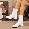 Comércio Exterior Tamanho Plus Outono 2026 Novo Feminino Casual Confortável Estilo Europeu Americano Moda Roupa Exterior Botas de Salto Alto