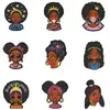 Parches Bordados de Personas Negras de Dibujos Animados de Moda Transfronterizos Insignias Bordadas por Computadora Parches de Tela Estilo Adhesivo Termofusible Venta al por Mayor en Stock