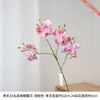 Orquídea Mariposa Artificial Individual de 24 Cabezas para Arreglo en Jarrón de Piso de Sala de Estar, Decoración de Entrada, Rama de Flor para Decoración del Hogar