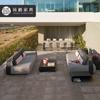 Conjunto de Sofás para Terraço de Hotel ao Ar Livre Móveis de Sofá para Pátio de Jardim de Villa Sofá de Canto ao Ar Livre Sofá de Lazer