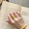 Libro Rojo Pequeño Explosiones Estilo Dinero Viejo Anillo Pequeño de Flor Dorada Joyería Vintage para Mujer Nuevo Estilo Chino Anillo de Dedo con Flor Pequeña Apilado