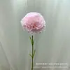 Buquê de Cravo Único, Flor Artificial de Seda, Presente para o Dia da Mulher, Arranjo Floral Decorativo, Ornamento Floral, Acessório de Cabelo