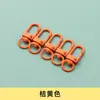 Pacote com 10 Correntes de Porta Chaveiro com Pintura Colorida Fivela de Cachorro Joias de Metal Acessórios DIY Chaveiro Giratório em Forma de U Ponto