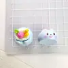 Simulación Estéreo Comida y Juego Pastel Cerdo Oso Resina Accesorios DIY Funda de Teléfono Pasador Llavero de Refrigerador