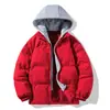 Ropa nueva de pareja de dos piezas falsas con capucha acolchada de algodón ropa pan marca de moda para hombre gorro de punto moda dos piezas falsas outlet de fábrica