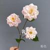 Simulación de boda, flor de tres cabezas, elegante reina, flor falsa, arreglo de auditorio de boda Mori, arreglo floral de hilera de flores, flor de seda decorativa