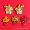 Pegatinas magnéticas creativas para refrigerador, festivas y auspiciosas, árbol de la fortuna de Año Nuevo, pegatinas magnéticas decorativas tridimensionales seguras y felices para refrigerador.