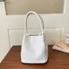 Moda Europea y Americana Textura Tejida Bolso de Cubo de Mano para Mujer Nuevo Otoño Retro Estilo Ins Texturizado Casual Bolso de Mano